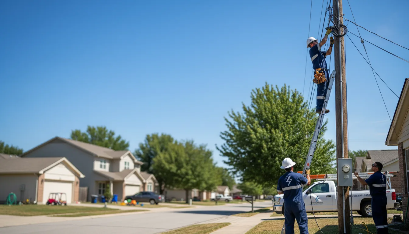 Residential electrician providing installation services in Coahoma, TX